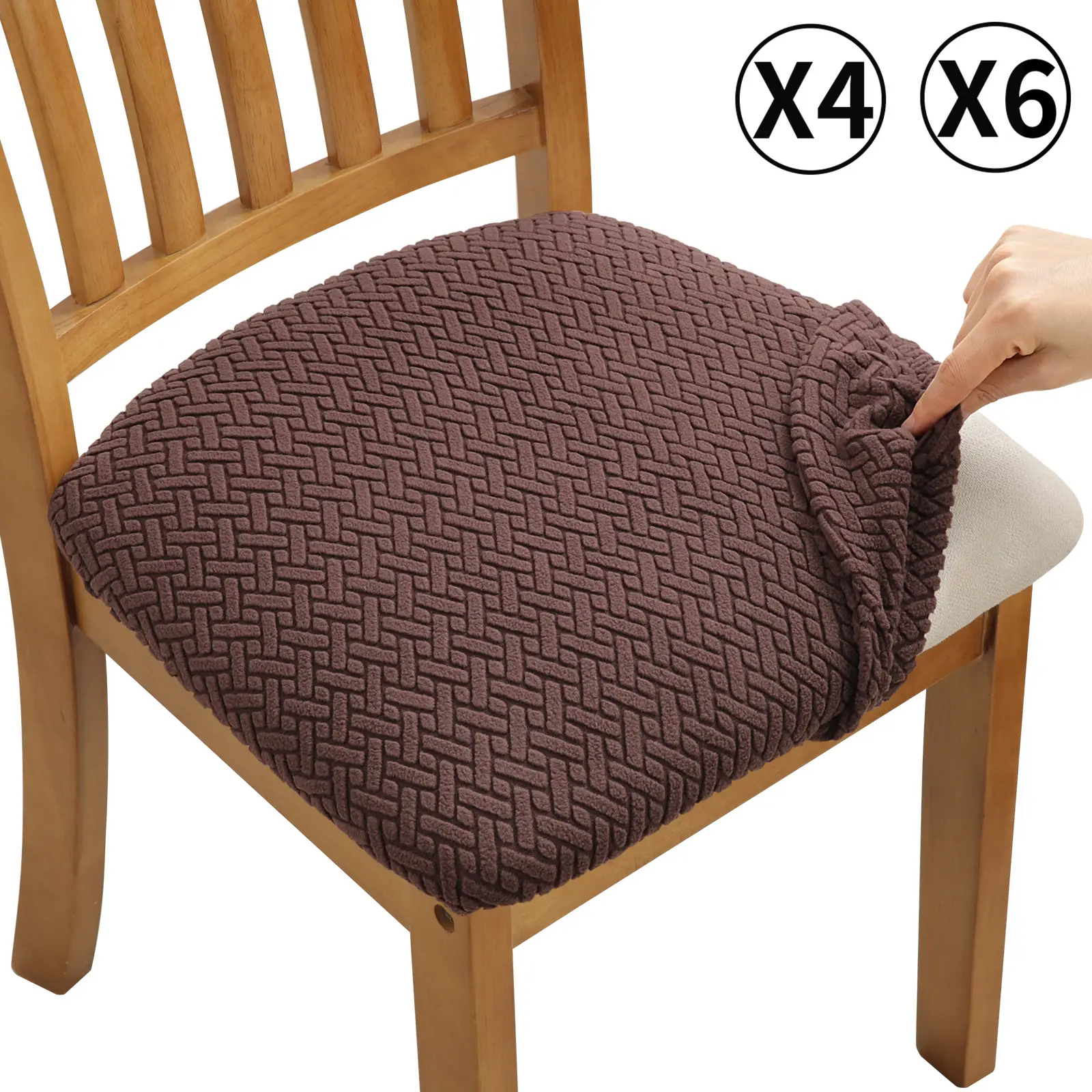 FULOON Stretch Dining Chair Covers, Chair Seat Covers Washable Seat Cushion Slipcover Chair Cover Dining Room for Hotel, Ceremony, Banquet Wedding Par