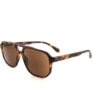 THE WELL KEPT Square Reader Sunglasses for Men Women Double Bridge Pilot Full Lens Sun Reading Glasses UV400 Outdoor Driving, Tortoiseshell Frame + Brown Lens, +1.50