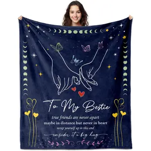 Friends Gifts for Women, Best Friend Blanket 60"X80", Best Friends Mothers Day/Birthday Gift, Bestie Gifts, Bestie Blanket, Friendship Gift for Woman Friends