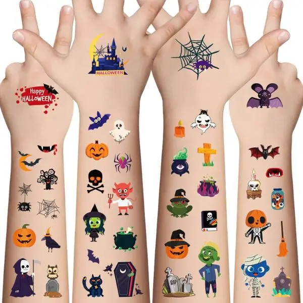 360PCS Halloween Temporary Tattoos for Kids, Trick-or-Treat Goodie Bag Fillers, Party Favors, Classroom Rewards & Halloween Supplies, Trick-or-Treat Goodie Bag Fillers, Party Favors, Classroom Rewards & Halloween Supplies