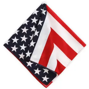 Large US Flag Bandana Headband for Men and Women Cowboy Scarf Handkerchief Patriotic Head Wrap