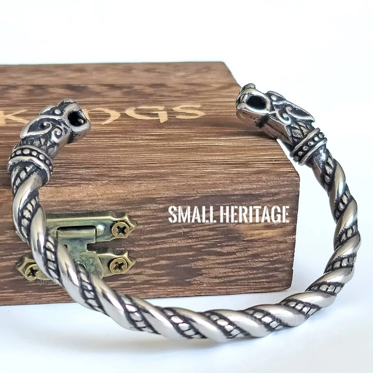 Viking Dragon Bracelet Stainless Steel Cuff Men Bangle Norse