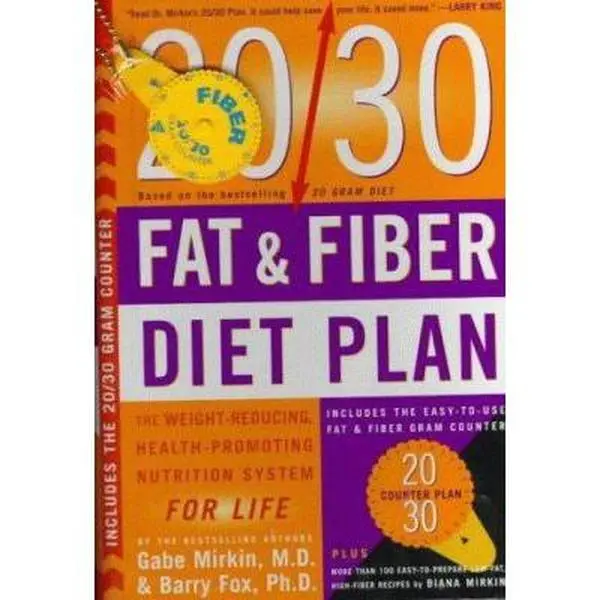 USED Book - 20/30 Fat & Fiber Diet Plan by M.D. Gabe Mirkin (Hardcover) - english