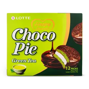 Lotte Choco Pie Green Tea 12pk 336 g
