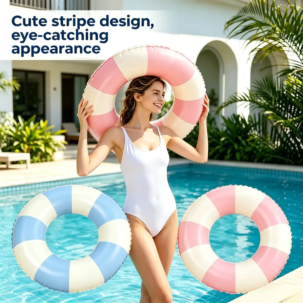 Unisex Inflatable Lounge Swim Ring - Thick Leakproof Float Tube for Youth, Children, Family, Multiple Size Options, Summer Pool Beach Floating Toy for Swimming Party Outdoor Activities, Inflatable Lounge Swim Rings
