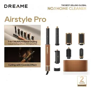 DREAME AirStyle Pro 7-in-1 Hair Styler with Fast Drying,AirStyle Suite 4-in-1, Rated Voltage 110v-120v, 2 Curling Barrels, Volumizing Effect, Smoothing Brush, and Comfort for Enhanced Styling hair styling tools hair Curly Iron，Rizador Secador de pelo