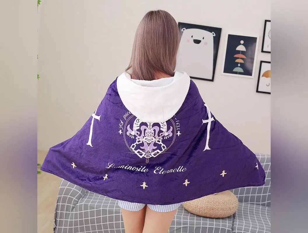 Anime Fate Grand Order Black Alter Cloak Hoodies Flannel Warm Coat