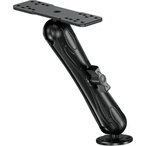 Alloy Fish Finder Mount with C Size 1.5" Ball Rectangle Plate & Round Base, 9.1" Long Arm Marine  Mount Compatible with , Lowrance, Humminbird, Raymarine and More