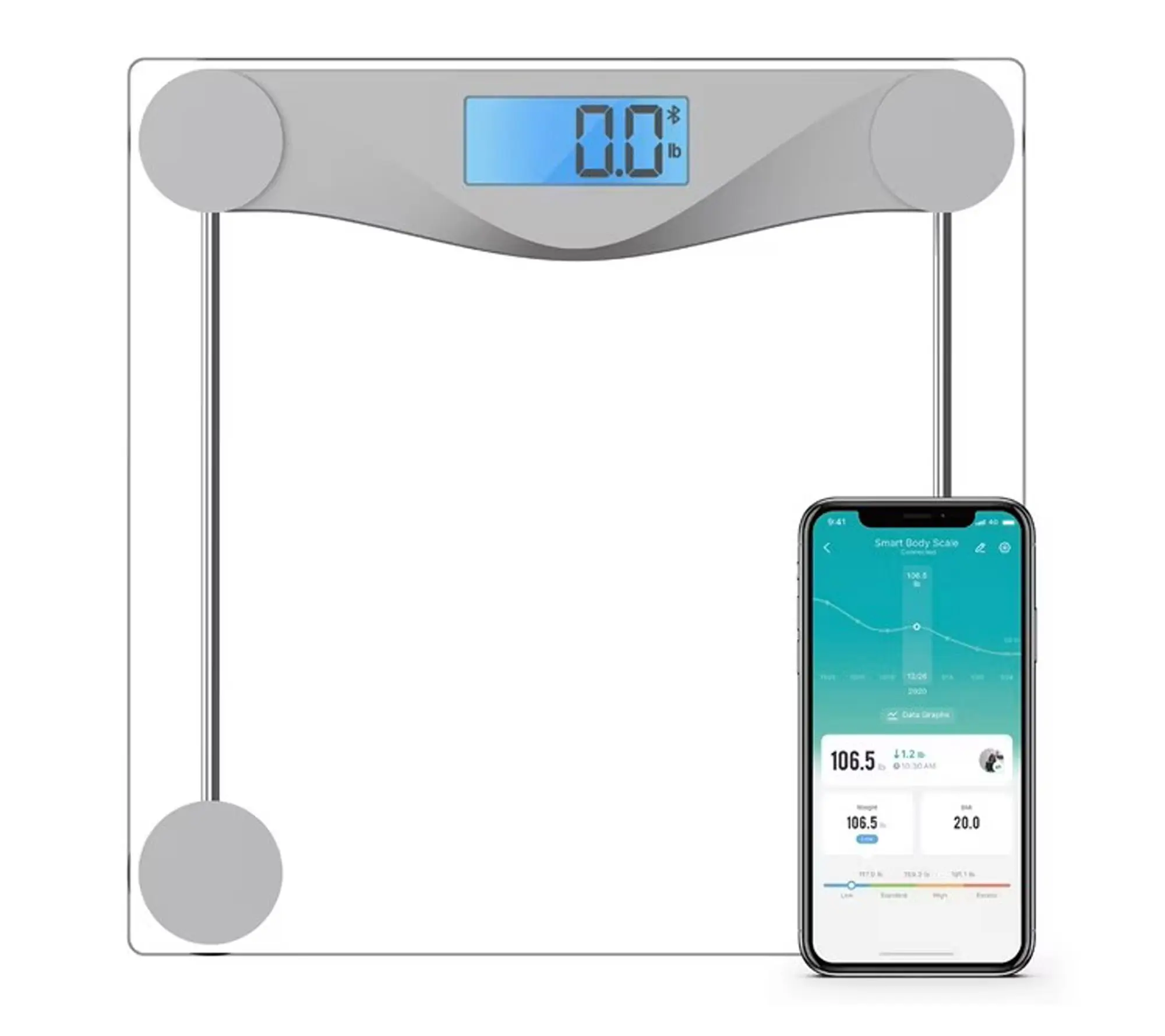 Etekcity Smart Body Weight Scale - Silver Etekcity Smart Body Weight Scale - Silver