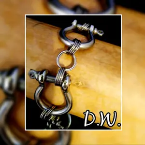 Shacklewear Bracelet - Solid Stainless Steel M4 Shackle & Linkage, Durable Design for Adults, Ideal for Bikers, Riggers, and More