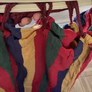 Camping Hammock 1200lb Upgraded Thickened Durable Canvas Fabric Double Hammocks with Two Anti Roll Balance Beam and Sturdy Metal Knot Tree Straps for Camping, Patio, Backyard, Outdoor