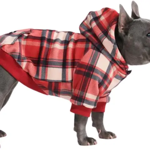 Spark Paws Plaid Dog Hoodies - Premium Quality, Buttery Soft, Superior Comfort and Fit, Calming Fleece Interior, Suitable for All Breeds