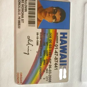 Metal Mclovin Identification Card, 26-Gauge Metal, Water-Resistant, 3.4x2.1 Inches