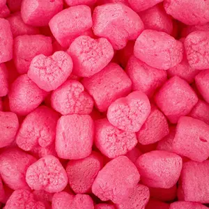 Magicwater Supply - 1 Cu Ft - Pink Heart Shaped Recycled Anti Static Packing Peanuts - Compostable & Biodegradable Cushion for Shipping - Dust-Free & Abrasion Resistant - Void Filler