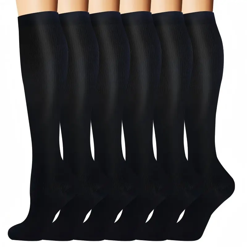 MhzyCaus 6 Pairs Calf Compression Socks for Women & Men – Ditch Drab Basics, CEO-Level Patterned & Dots Design, Snatched Calf Fit, Boardroom-to-Bar Dryness, Quiet Luxury Vibes for Power Lunches, Red-Eyes & Sunday Brunch