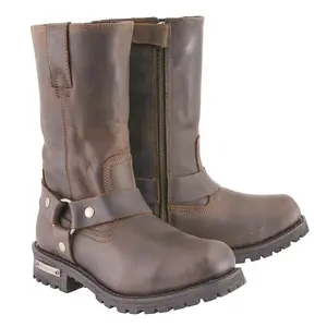 ML Men's Classic 11-Inch Square Toe brown Leather Harness Boots ML Men's Classic 11-Inch Square Toe brown Leather Harness Boots
