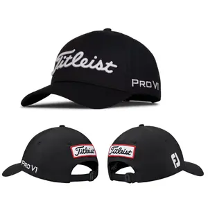 Titleist Men's Tour Performance Golf Hat - White and Black