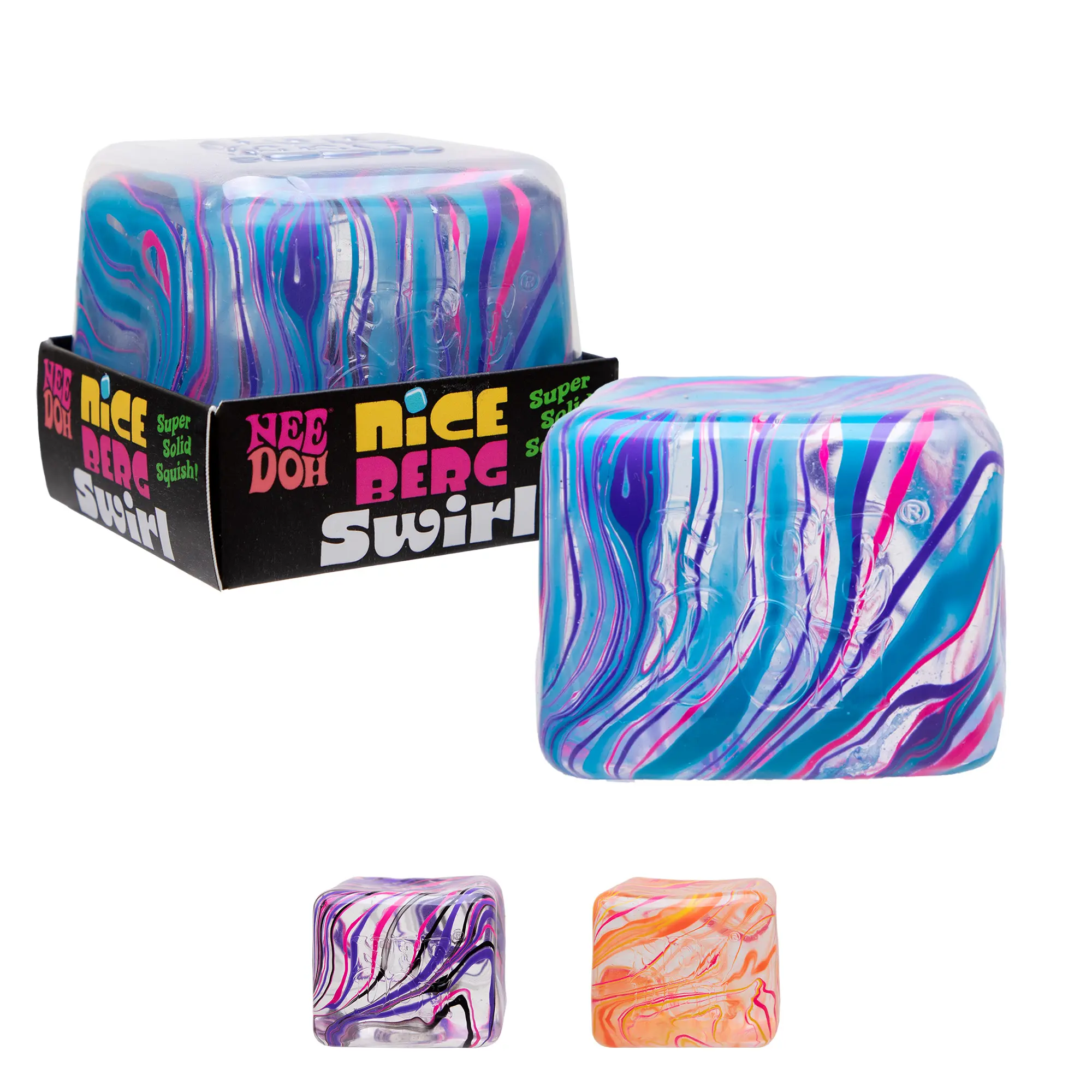 NeeDoh Nice Berg Swirl 3.25" (Pick Your Color) - Collectible