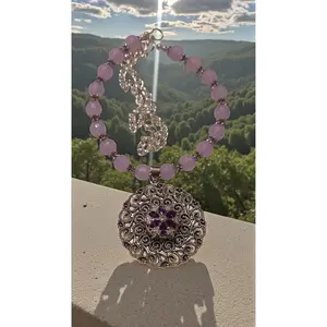 Pink Beaded Jewelry Set