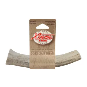 Xtreme Knine Antler Chew for Dogs - Elk Bone Chews for Light, Moderate, or Strong Chewers - Multiple Sizes for every dog