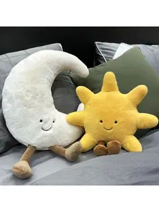 New cute sun moon sofa gift smiling sun pillow soothing sleep birthday present for girls