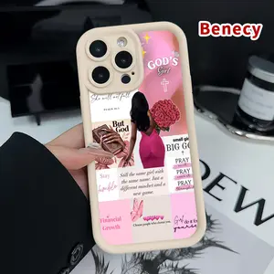 TPU Phone Case for iPhone 15 16 14 Pro Max 13 12 11 XR XS Plus E Divine Femininity Pattern Anti-Scratch Shockproof Soft Silicone Protective Cover Smartphone Casing