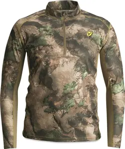 Unisex Camouflage Fleece Pullover – Oversized Quarter Zip Long Sleeve, Warm Outdoor Wear