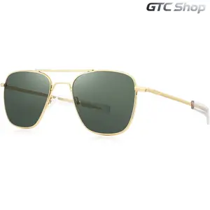 Men's Military Pilot Polarized Sunglasses, Tactical Vintage Eyewear with Bayonet Temples, Rugged Alloy Frame, UV400 Anti-Glare for Outdoor Driving, Hunting, Men's Sunglasses summerwins