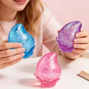 3Pcs Dream Drop Squishy Toys, Dream Squishy Drop Squishy Stress Ball, Malt Sugar Squeeze Squishies Toys for Anxiety Relief, Sensory Fidget Squeeze Ball for Kids Adults, Office Classroom Party Favor Decor