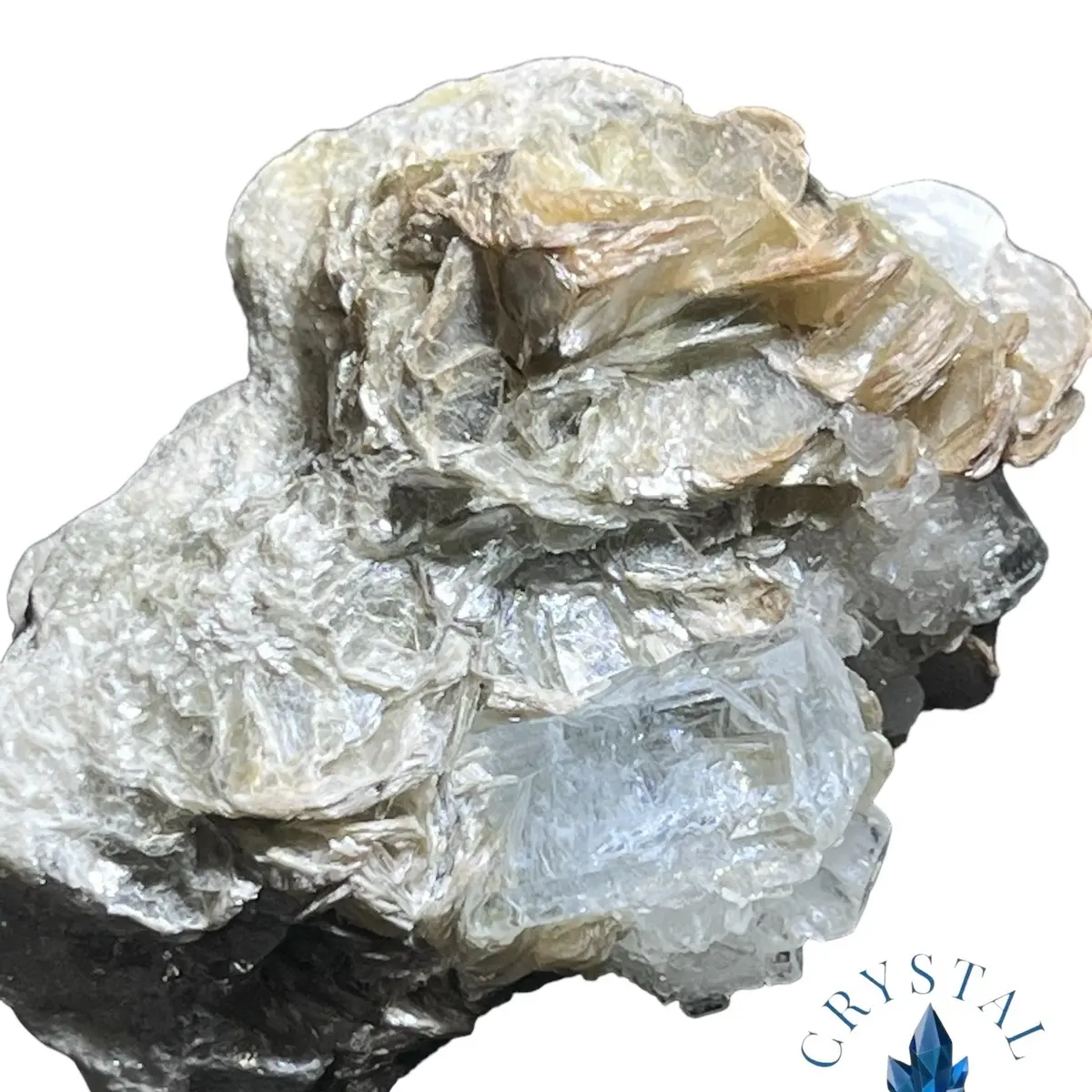 Natural Aquamarine Specimen with Golden mica