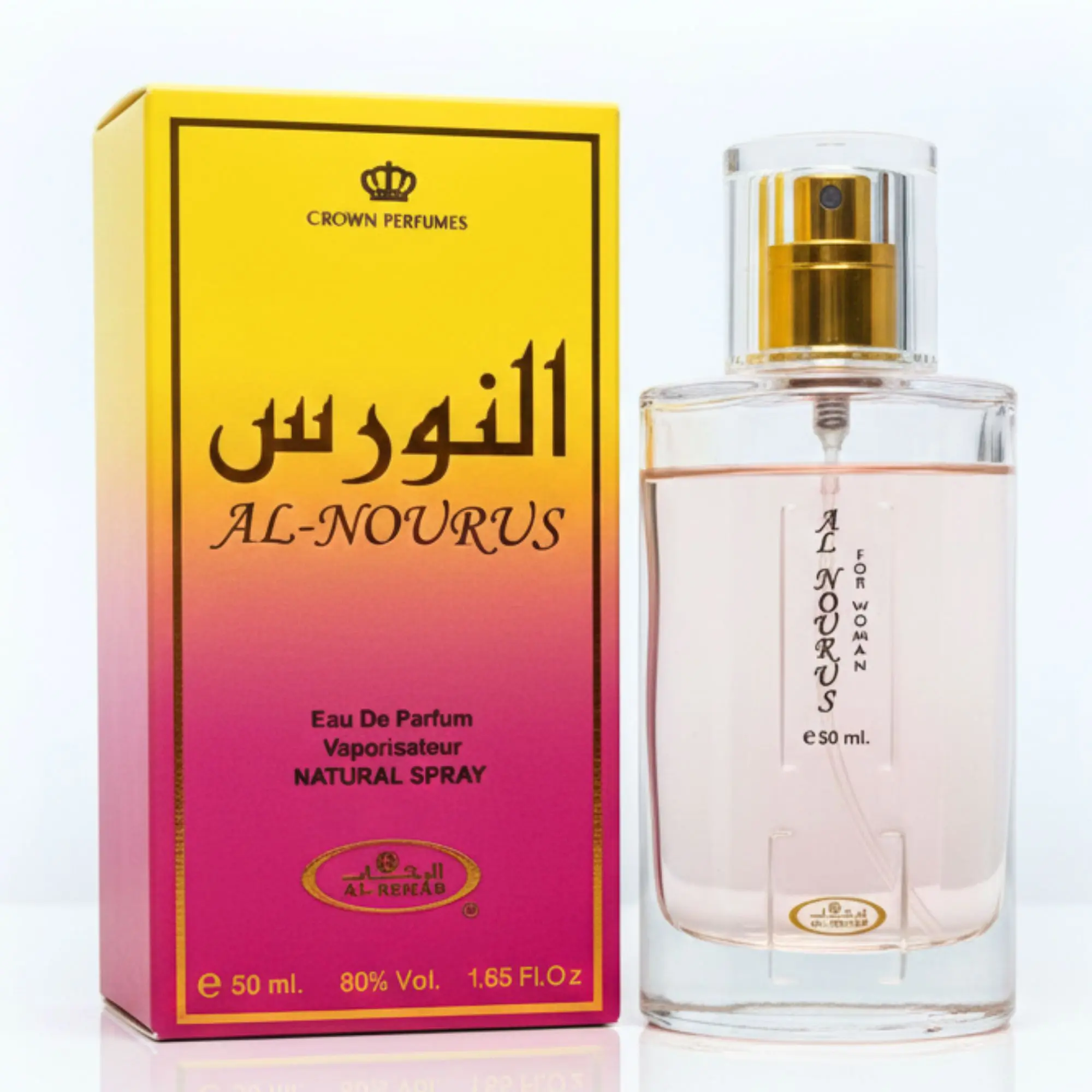 Al Rehab Al Nourus Perfume for Women, Tropical Floral Musk Fragrance with Fruity Notes of Mango & Peach, Daily Aromatic Spray, 1.65 fl oz (50 mL), Floral Musk Perfume, Floral Natural Fragrance