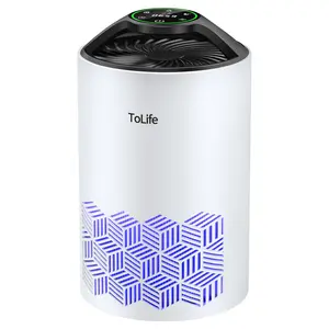 Tolife Air Purifiers for Bedroom Home, HEPA Air Purifiers Air Cleaner For Pets Allergies, Virus Air Purifier for Dust, Portable Baby Air Purifier With Low Noise Sleep Mode for Office & Room, Black _ Hom