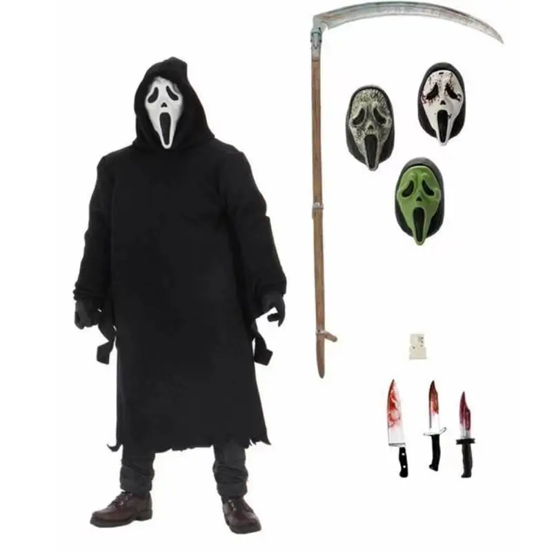 17cm NECA Screaming & Grimacing Face Killer Doll Hand-Made Deluxe Edition Figurine Dolls, Hand-Made Model, Action Figures, Ornament Toy, Home Decor Statue, Halloween Decoration Gift, Screaming And Grimacing, Tabletop