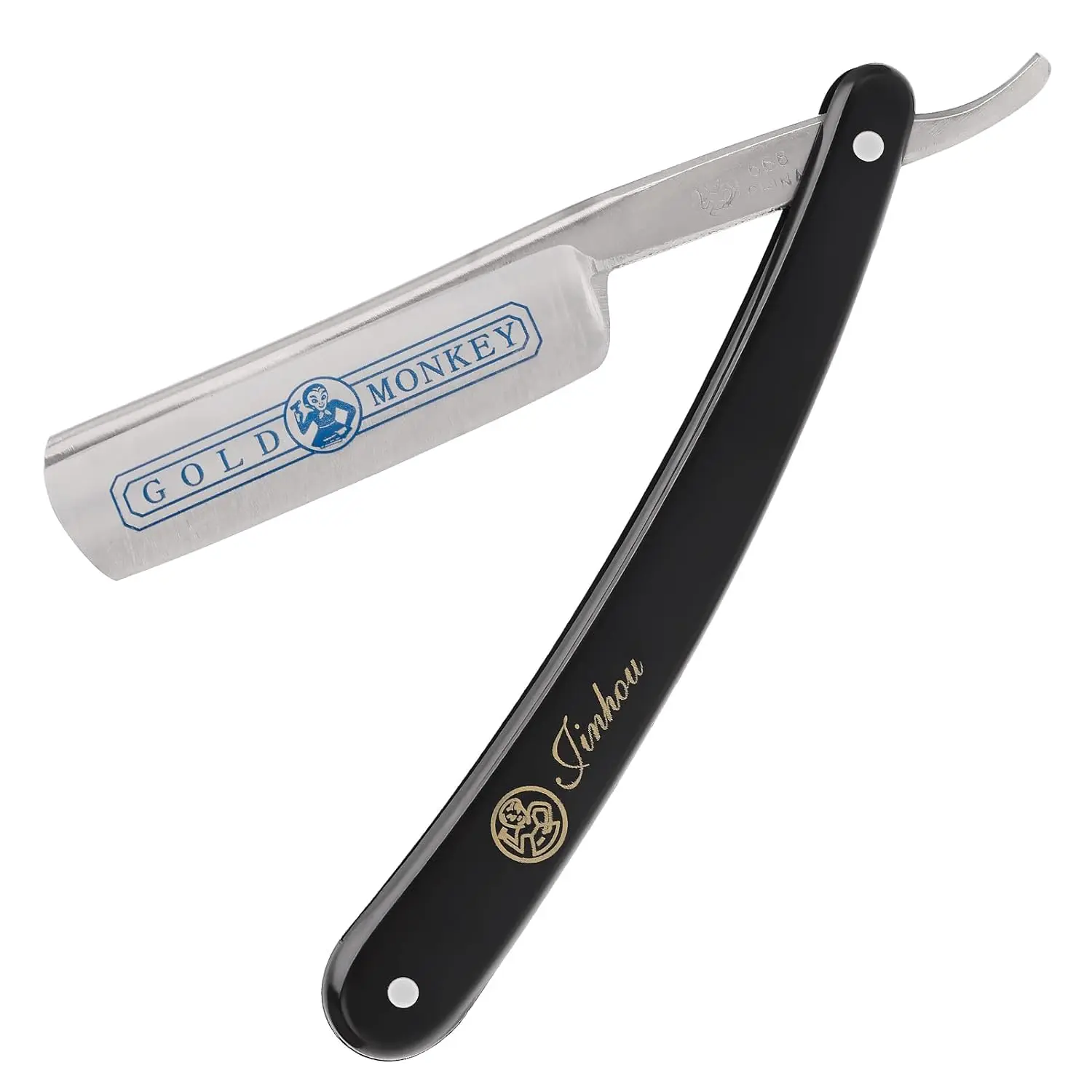 Stainless Steel Straight Razor for Men - Natural Wood Scale, Vintage Razor Barber Razor, Facial Gift, Shaver, Comfort & Black Set Hair Removal