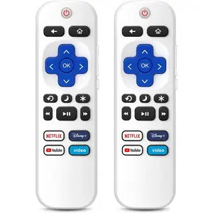 X-RTC05   (Pack of 2) Remote Control Only for TCL Onn Hisense Sharp Philips Westinghouse Insignia Element TLC Roku Smart TV Ruko Ruku Roko Remotes Replacement-1 Year Warranty