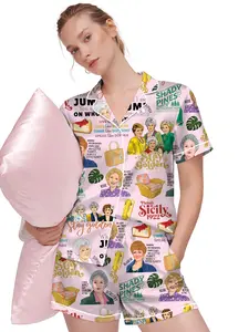 Golden Girls Pajama Set, Stay Golden Sleepwear, Shady Pines Pajamas, Funny TV Show PJs, Cozy Gift for Mom, Grandma, Girlfriends
