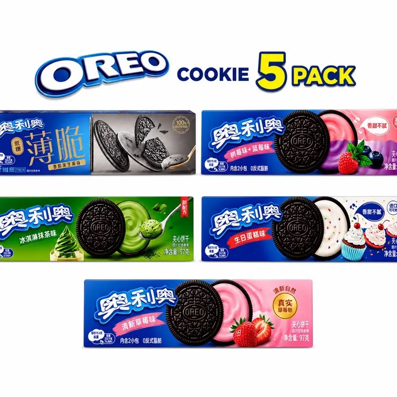 5 Packs Of Asian Oreos Cookies