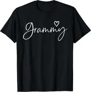 100% Cotton Fashion Garment Grammy Gifts For Women Grandma Heart Mother's Day Grammy T-Shirt