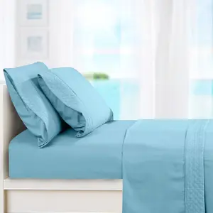 Mocassi Quilted 4-Piece Sheet Set, Premium Hotel Quality Mocassi Quilted 4-Piece Sheet Set, Premium Hotel Quality