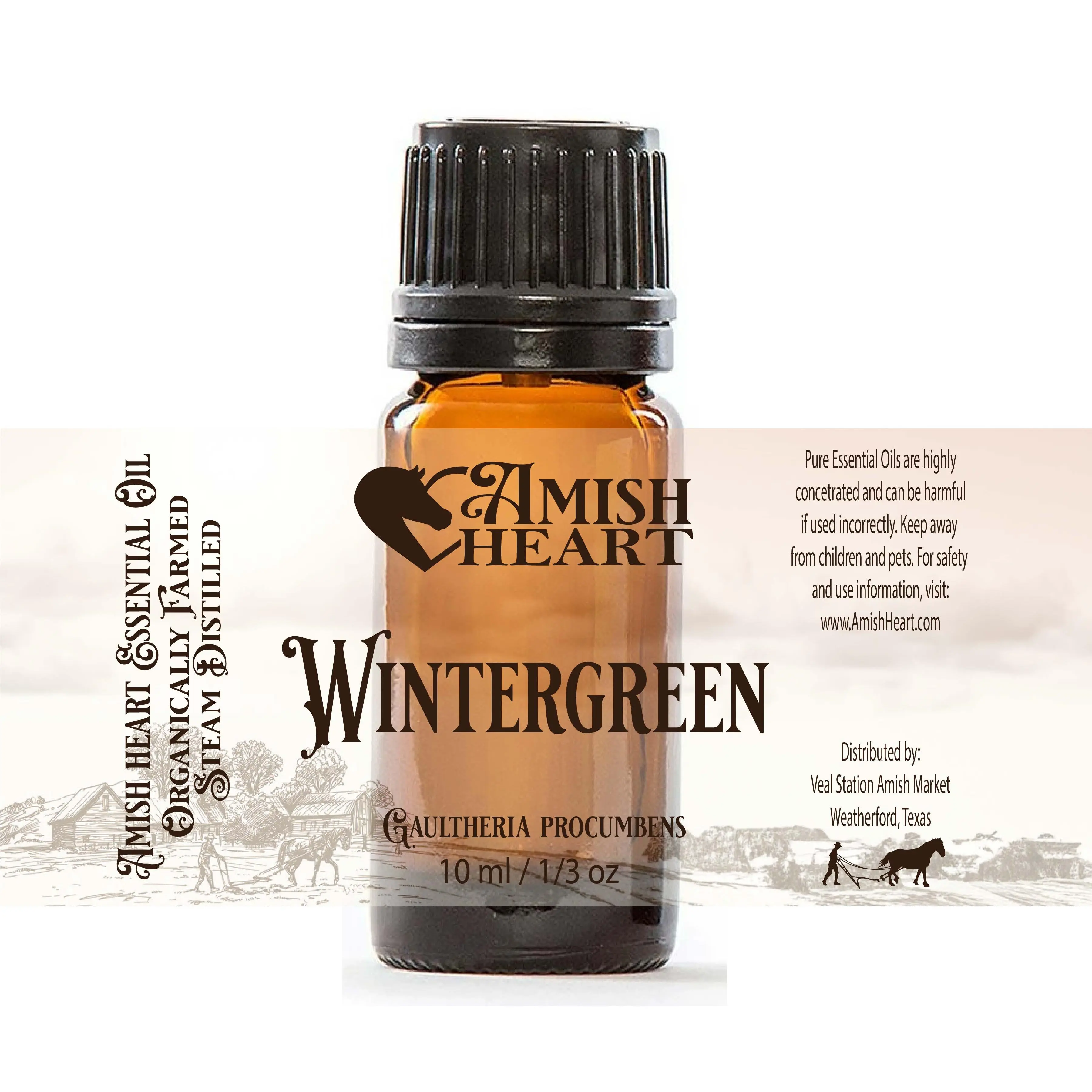 Wintergreen Essential Oil | Amish Heart | Wildcrafted Muscle Relief