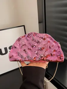 Summer New Mini Evening Bag Acrylic Hard Shell Box Chain Crossbody Women's Makeup Bag, Casual Style, Plain Pattern, All Seasons