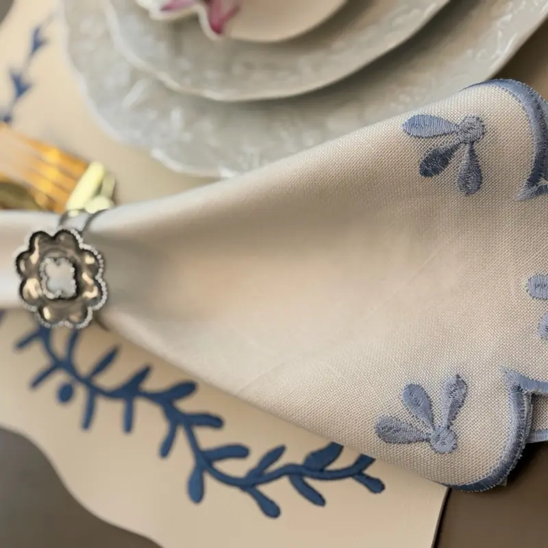 Premium Polyester Dinner Napkin | Reusable Cloth Napkin | Beige