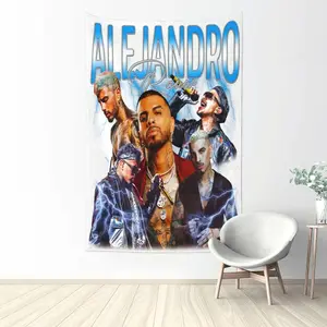 Tapestry Rauw Musics Alejandro Wall Hanging Tapestry Poster Art for Living Room Bedroom Dorm Room Home Party Decor