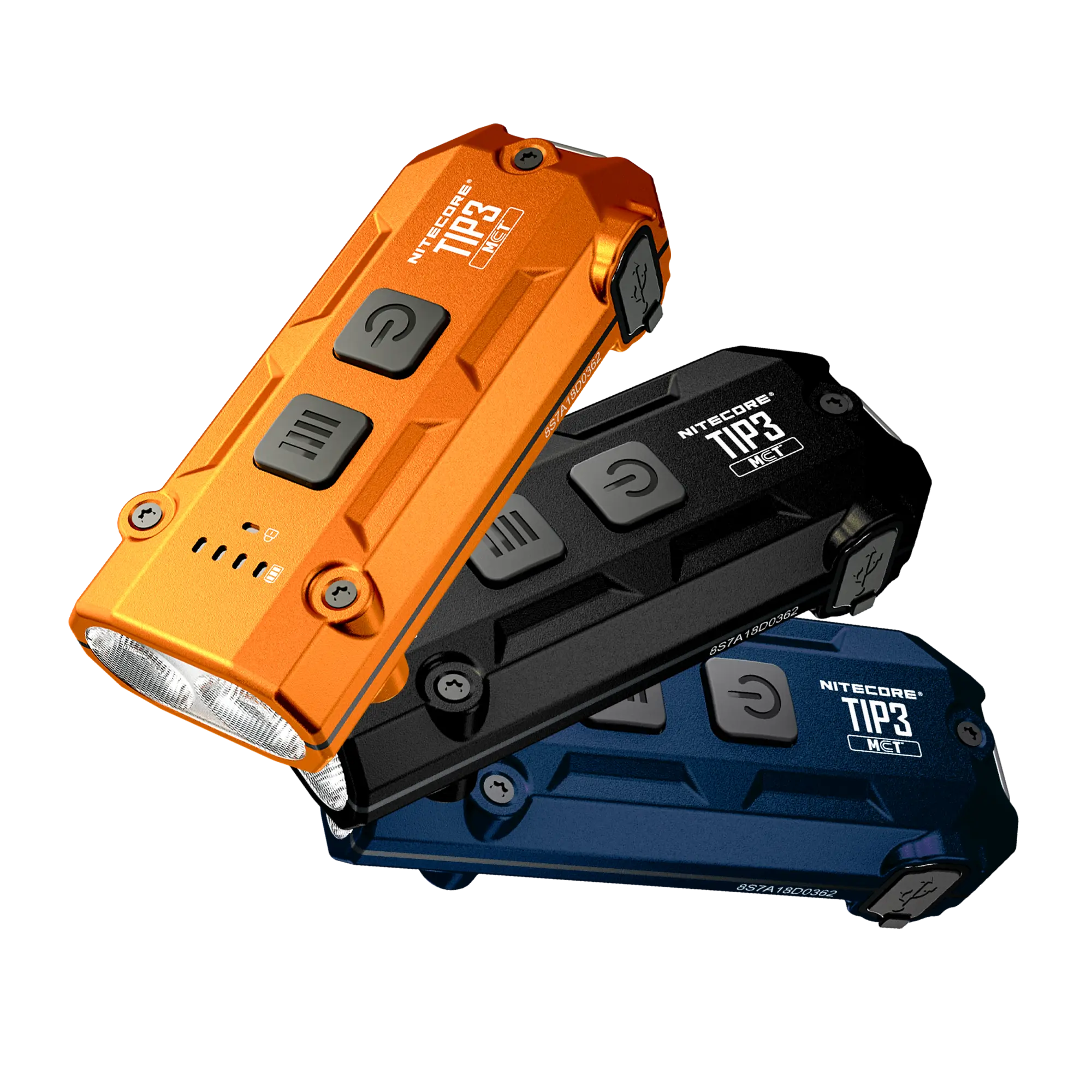 NITECORE TIP3 Compact Lightweight Keychain Flashlight, 720 Lumens Everyday EDC Light with Multi-Temp LEDs, USB Port, Button Controls, Lockout Modes, Built-In Rechargeable Battery, Durable Pocket-Friendly Size for Outdoor Camping, Power Outages
