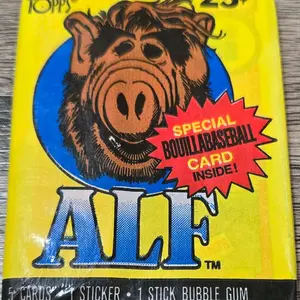 1987 Topps ALF Trading Card Pack Sealed Vintage 25¢ Wax Pack w/ Sticker & Gum