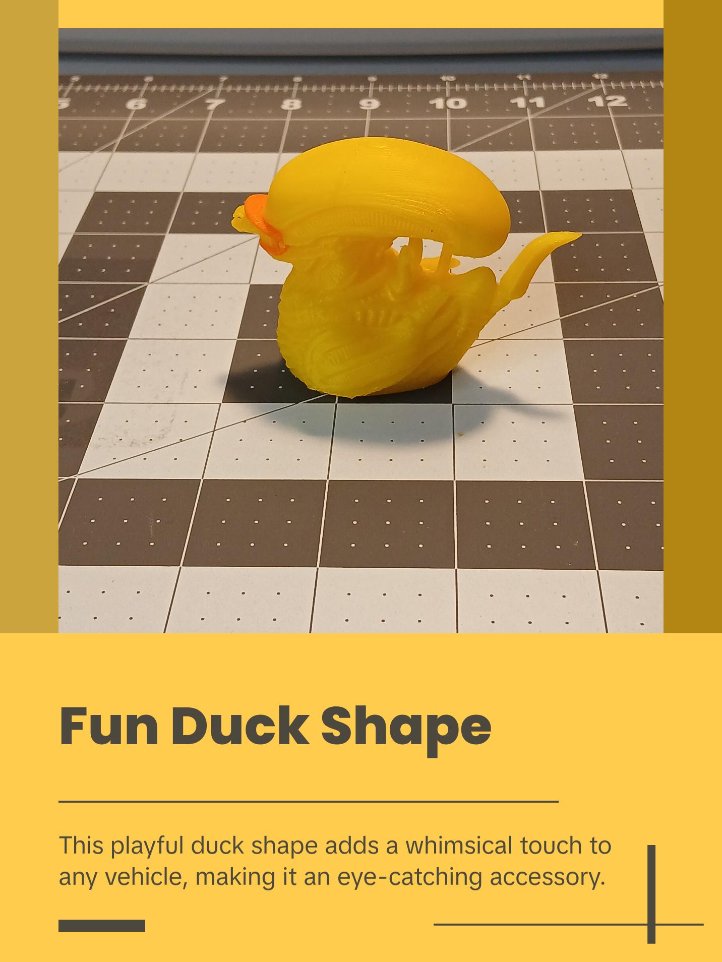 3D Printed Xenomorph Duck Statue Living - Yellow Duck with Orange Beak, Ideal for Decor and Accessories Star Paradise