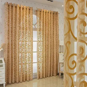 1pc Jacquard Transparent Window Curtain, Modern European Style, Simple and Fashionable, Living Room Bedroom Dining Room Ready-To-Hang Curtains