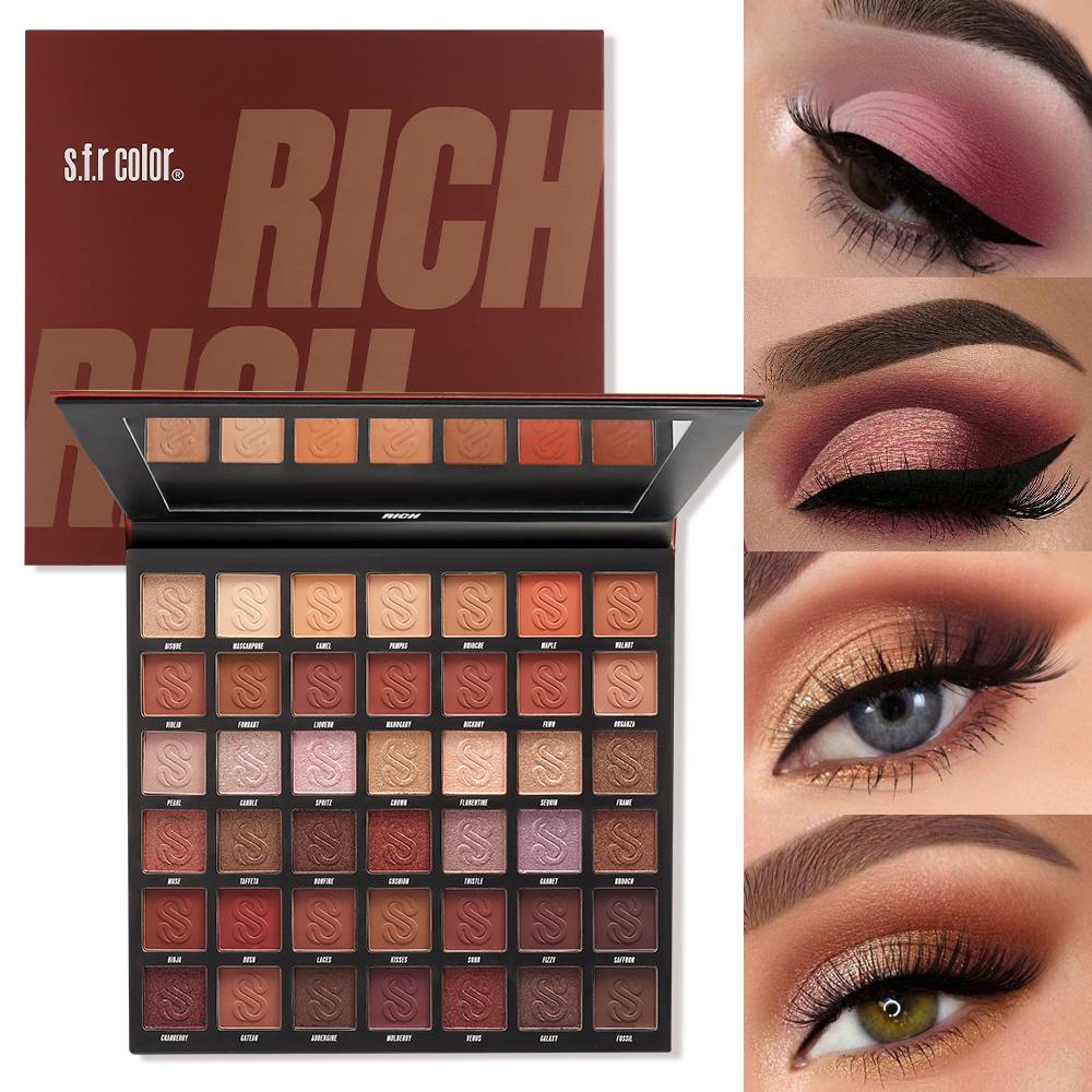 42-Shade Maple Deep Red Eyeshadow Palette Matte & Shimmer Mix Waterproof, Sweat-Proof & Long-Lasting Perfect for All Skin Tones｜Ideal Gift for Valentine’s Day, Mother’s Day & Christmas