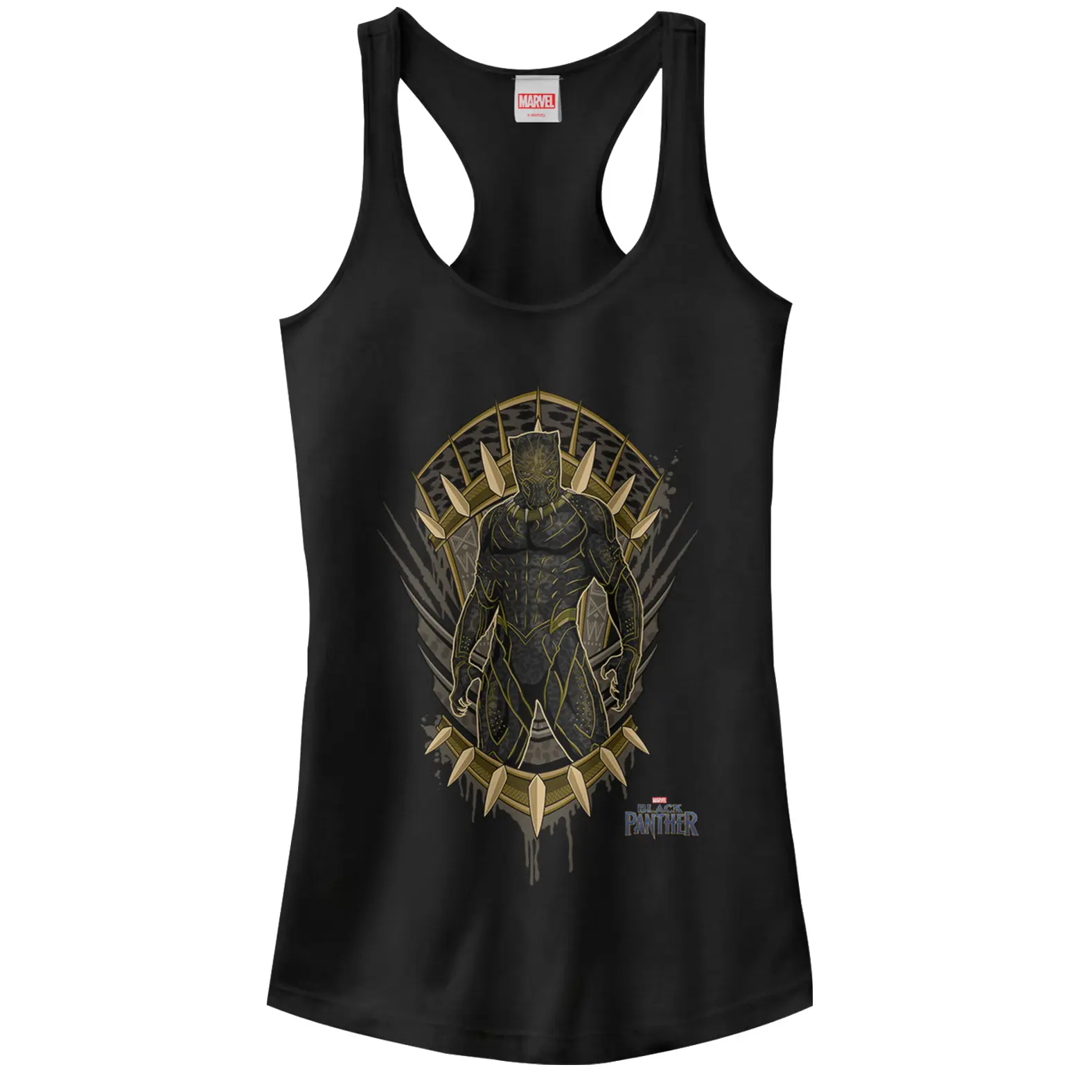 Juniors Womens Marvel Black Panther 2018 Claw Crest Racerback Tank Top