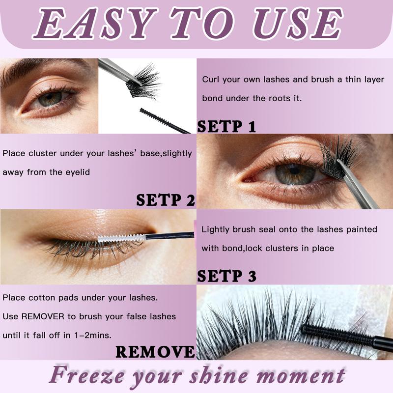 At-Home Lash Extension Kit Customizable Volume 8-16mm Long-Wear Waterproof Includes Lash Clusters Tweezers Glue Super Soft Reusable Easy Application Individual False Eyelash High Quality Eyelashes Flawless lash clusters lash clusters kit lash cluster At-Home Lash Extension Kit Customizable Volume 8-16mm Long-Wear Waterproof Includes Lash Clusters Tweezers Glue Super Soft Reusable Easy Application Individual False Eyelash High Quality Eyelashes Flawless lash clusters lash clusters kit lash cluster